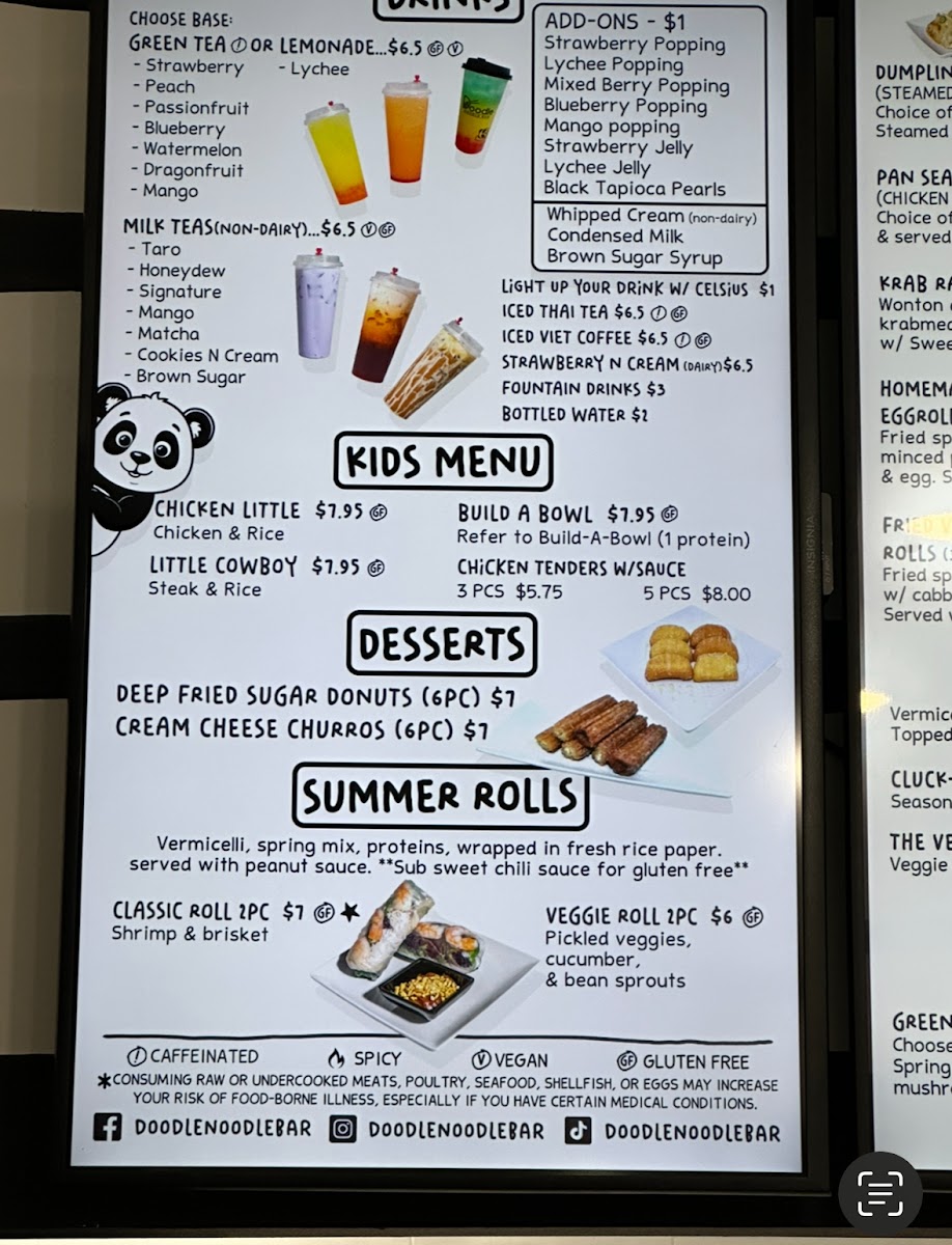 Doodle Noodle Bar Menu - Image 3