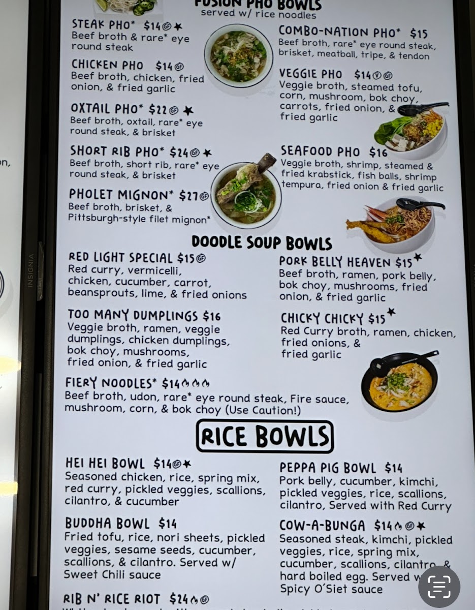 Doodle Noodle Bar Menu - Image 5